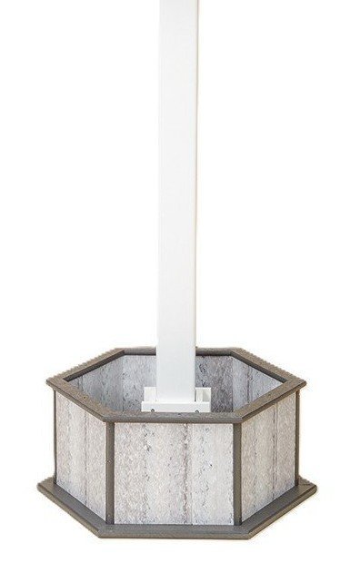Poly Rustic Planter with 4' Post from DutchCrafters Amish Furniture