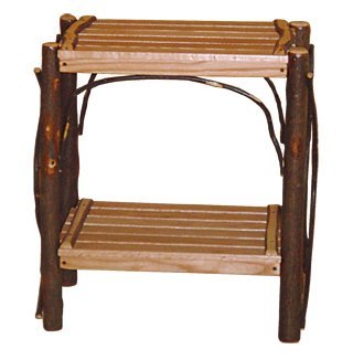 Hickory Twigs End Table with Shelves |
