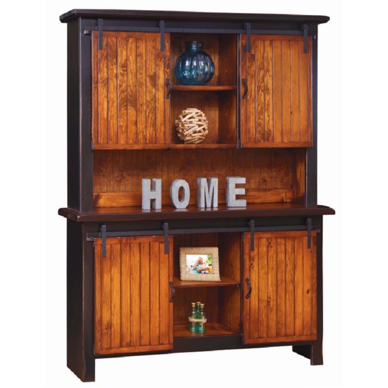 5' Barn Door Hutch with optional Upper Doors from DutchCrafters Amish