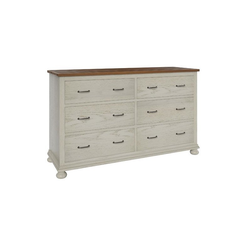Amish Coastal Solid Wood Dresser with Optional Mirror
