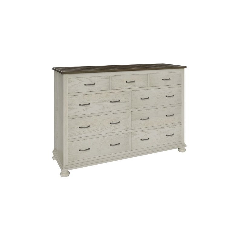 Coastal Solid Wood Tall Dresser with Optional Mirror from