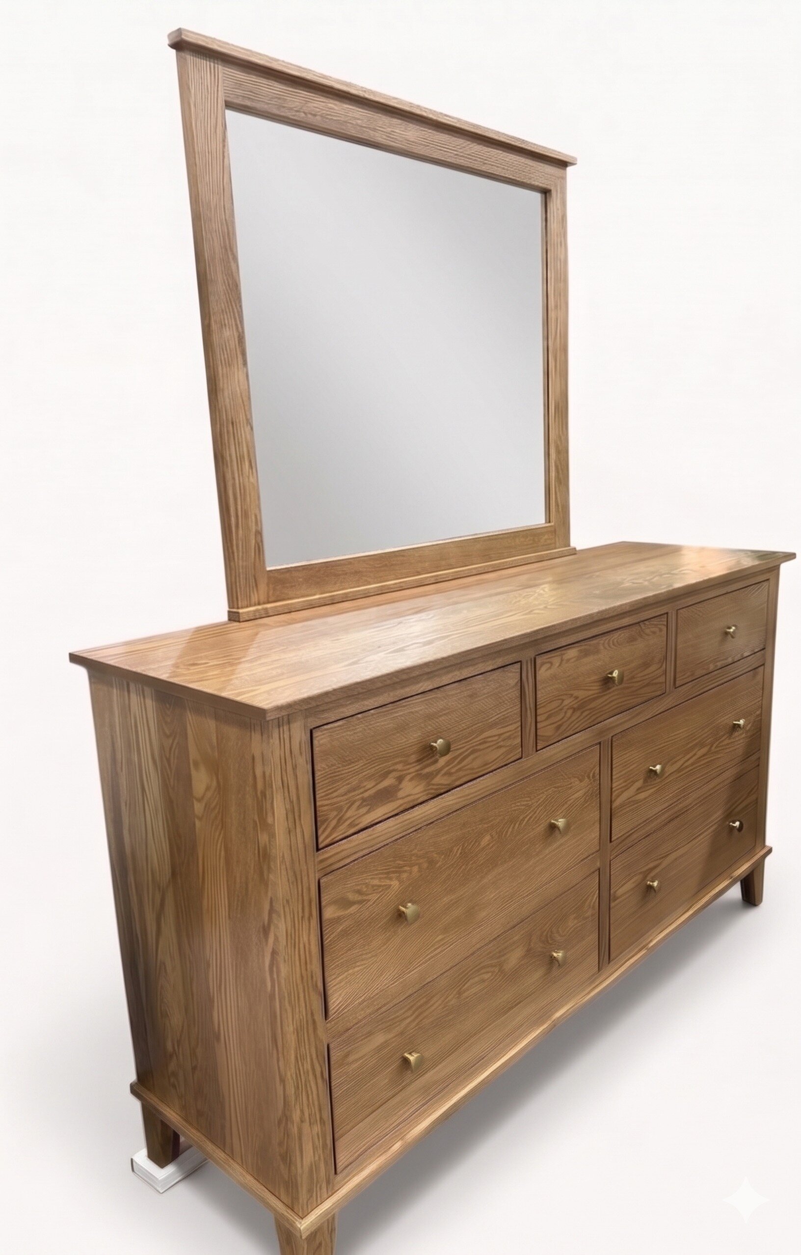 Solid Oak Wood 64" Wide Dresser, Quick Ship from DutchCrafters Amish Solid Oak Wood 64" Wide Dresser, Quick Ship from DutchCrafters Amish