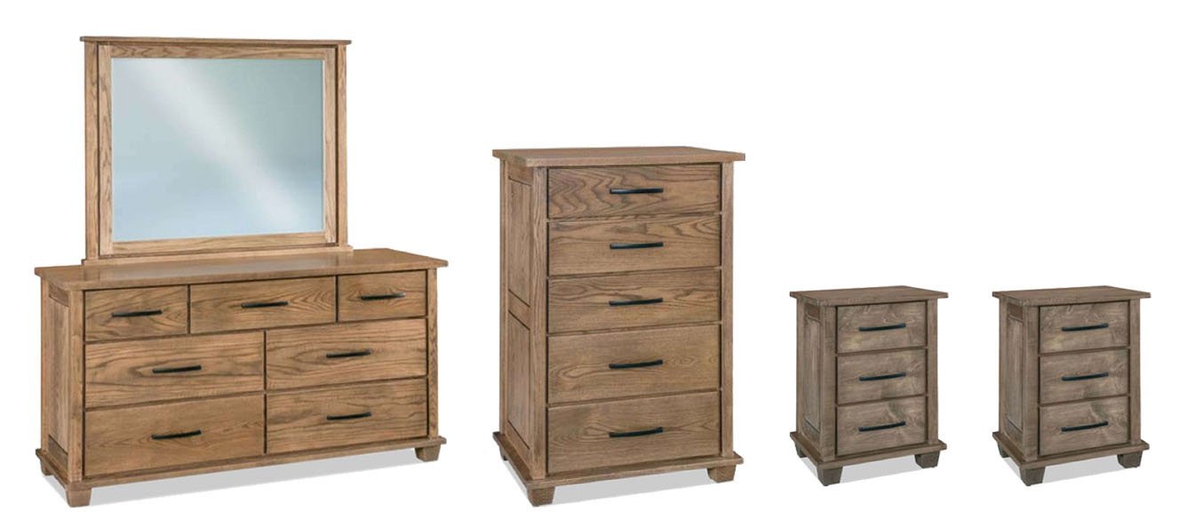 Modern Farmhouse Bedroom Storage Set | DutchCrafters Amish Furniture