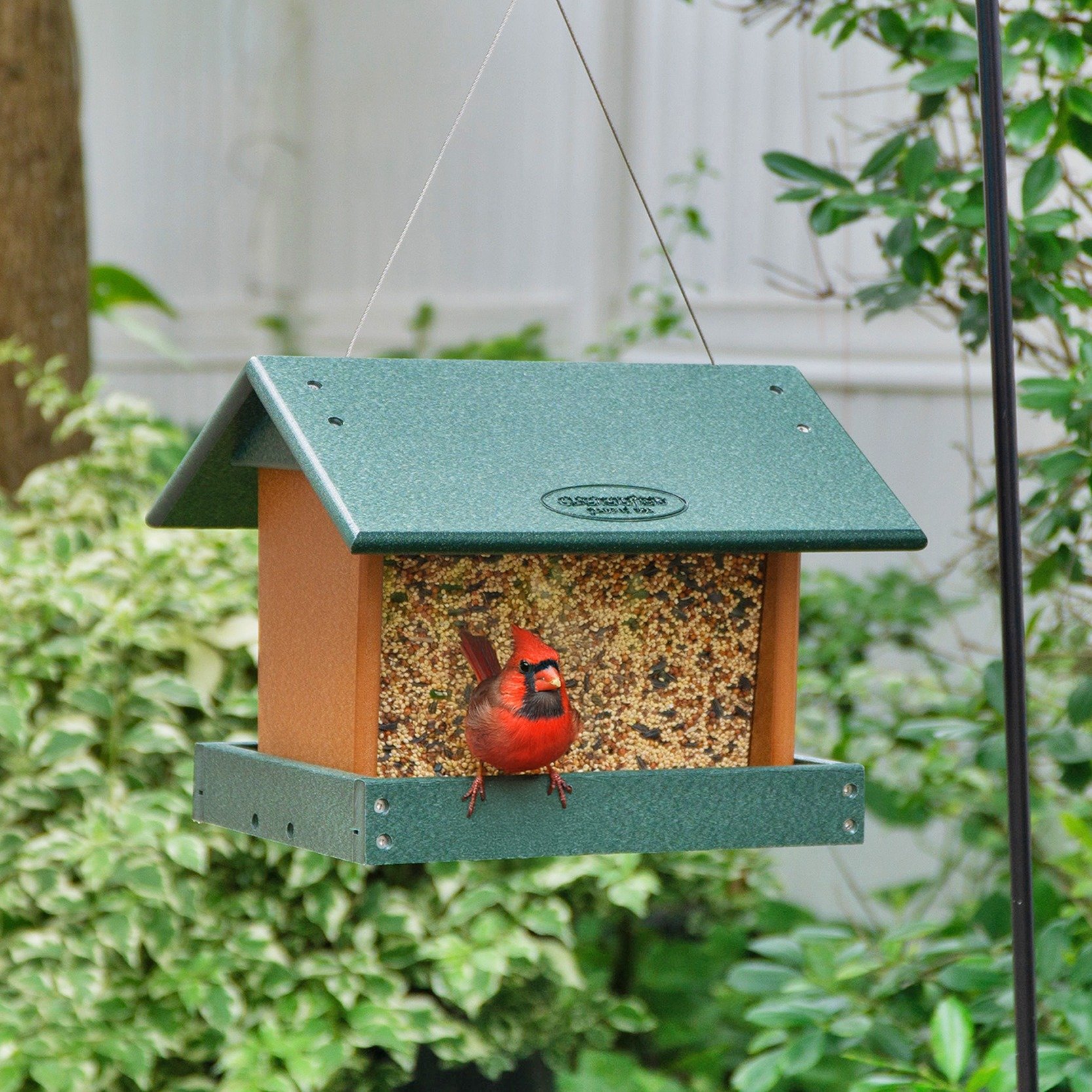 Quality Recycled Poly Bird Feeder | Hopper Style, Amish Handmade
