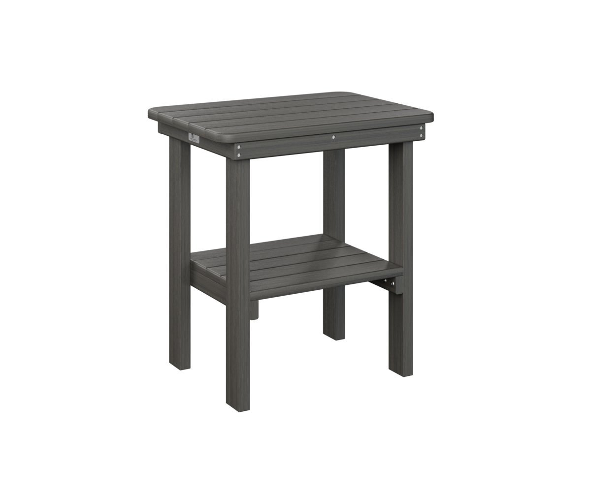 Poly Rectangle End Table Gray - In Stock from DutchCrafters Amish