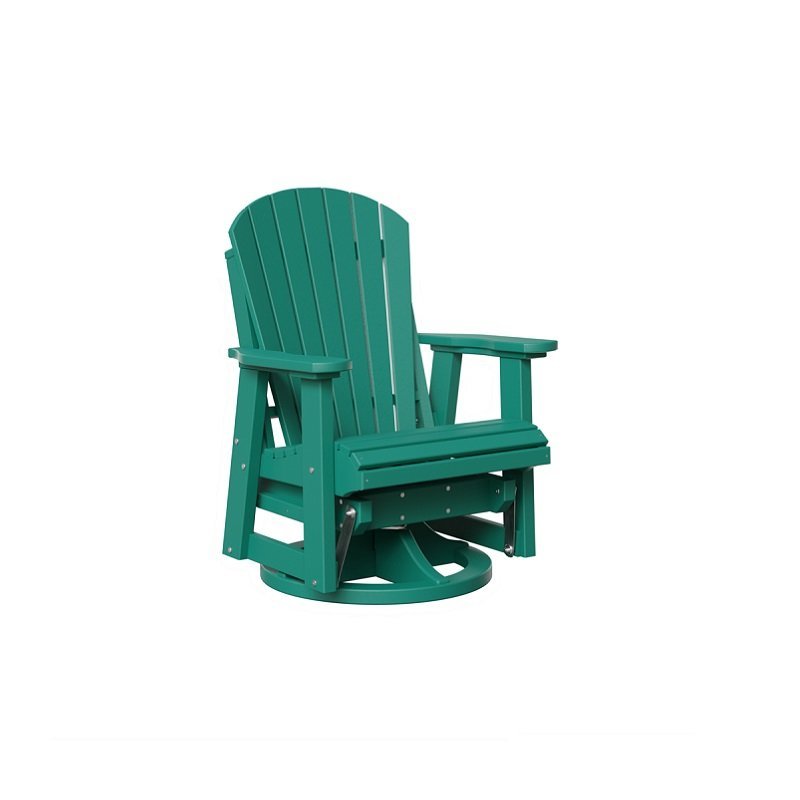 Aruba Blue Adirondack Swivel Glider Chair Quick Ship by
