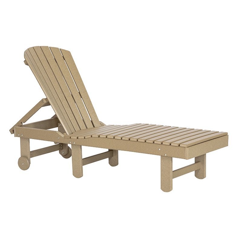 Poly Fan-Back Adjustable Chaise Lounge Chair |