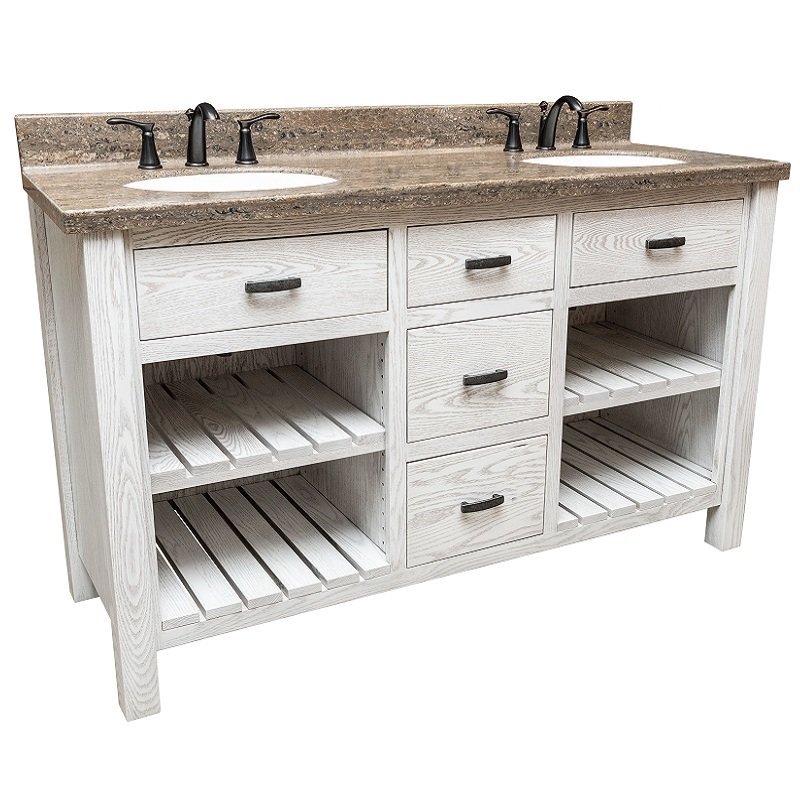Nampa Solid Wood Bathroom Vanity from DutchCrafters Amish Furniture