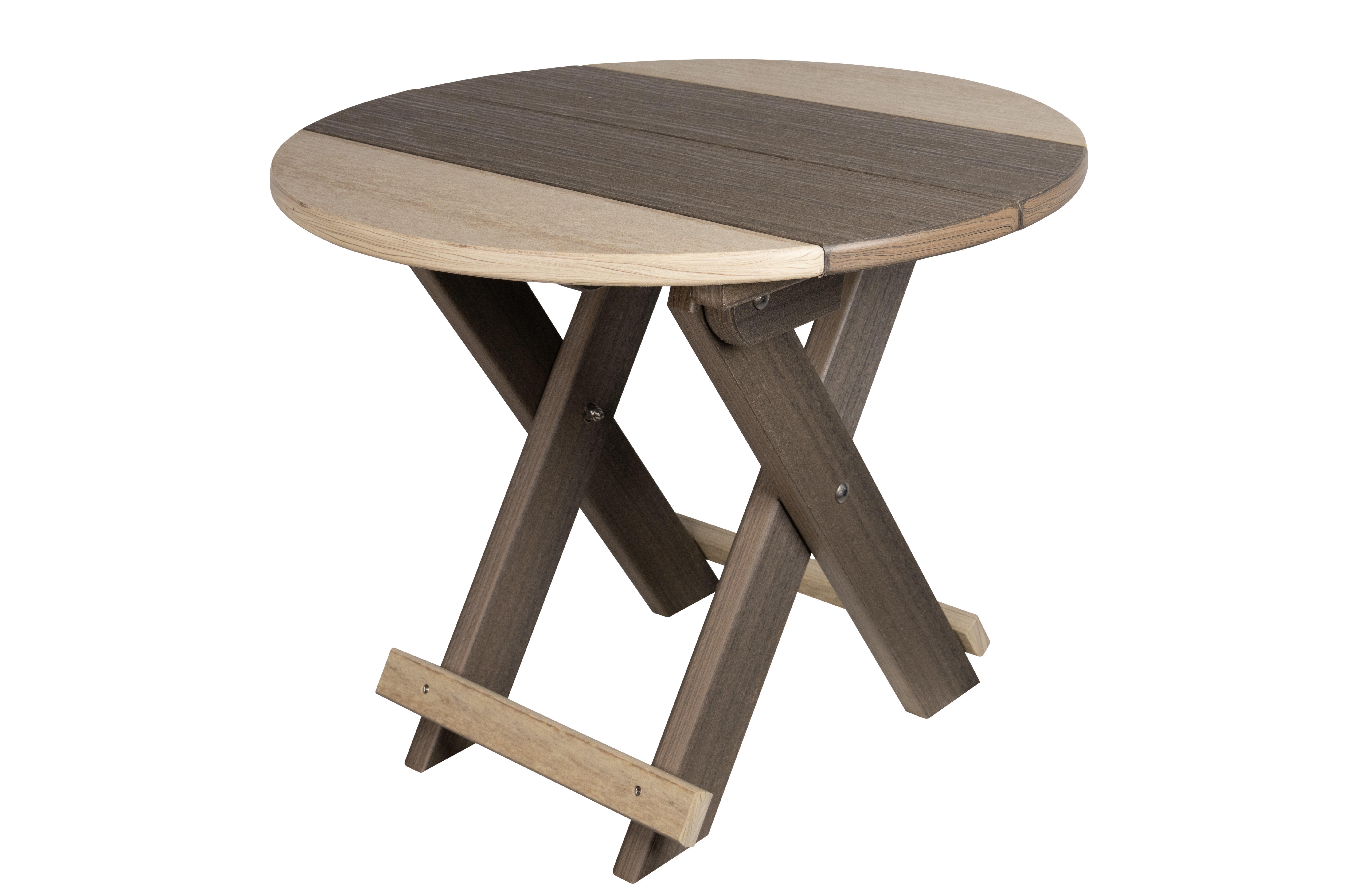 Poly Folding Round Side Table from DutchCrafters Amish Furniture