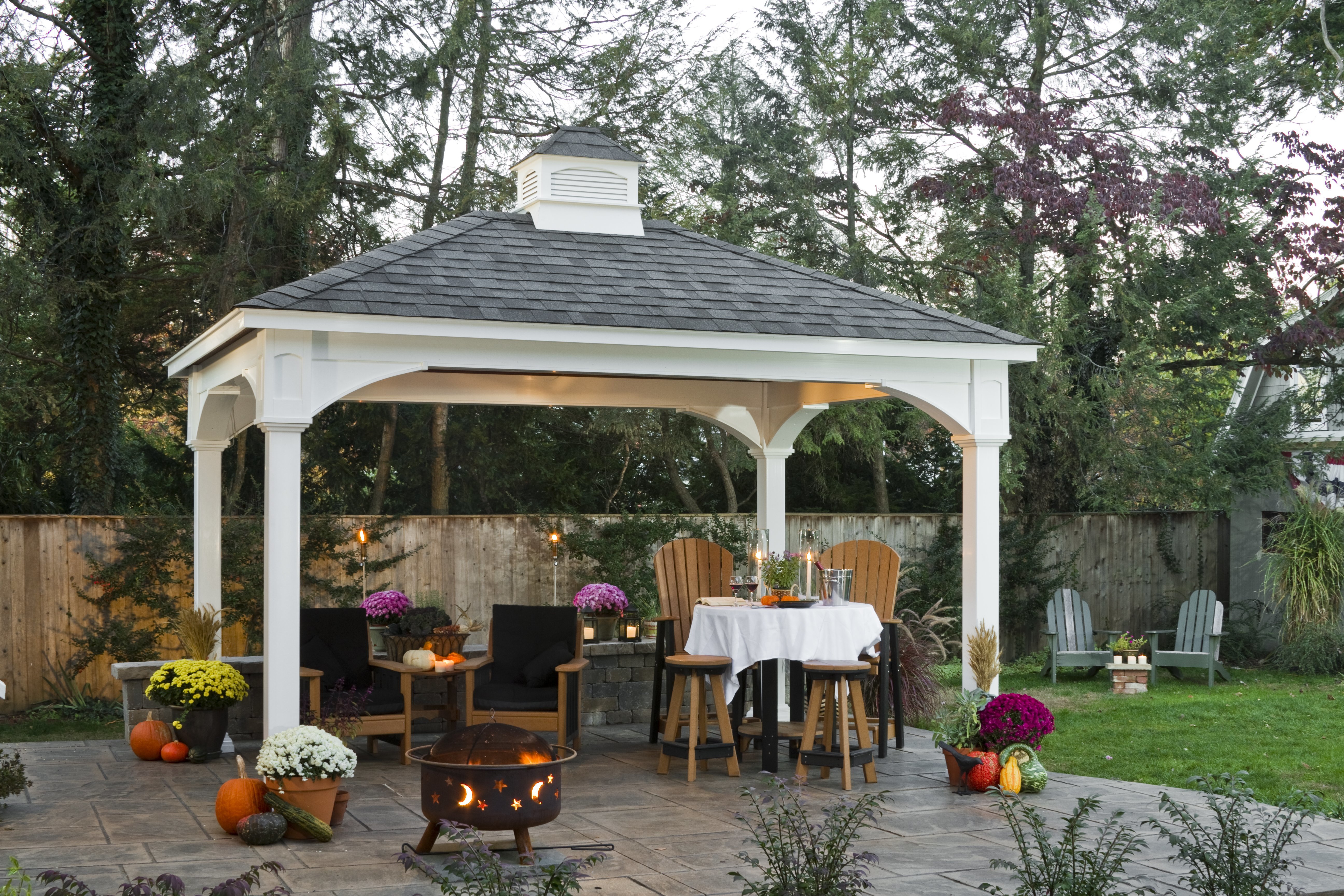 Traditional Vinyl Pavilion Kit Quick Ship for Residential or
