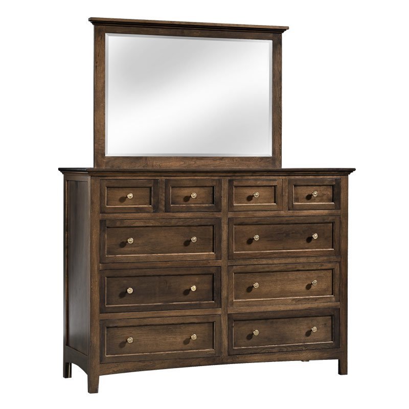 Cicero High Dresser with Optional Mirror from DutchCrafters Amish