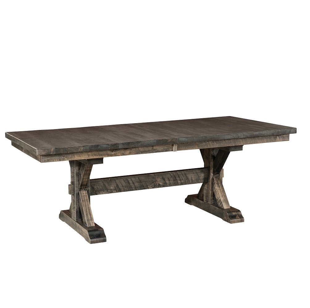 Solid Wood Bartow Trestle Dining Table | DutchCrafters Amish Furniture