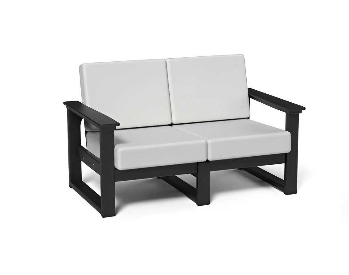 LuxCraft Modern Cushioned Patio Loveseat Sofa |