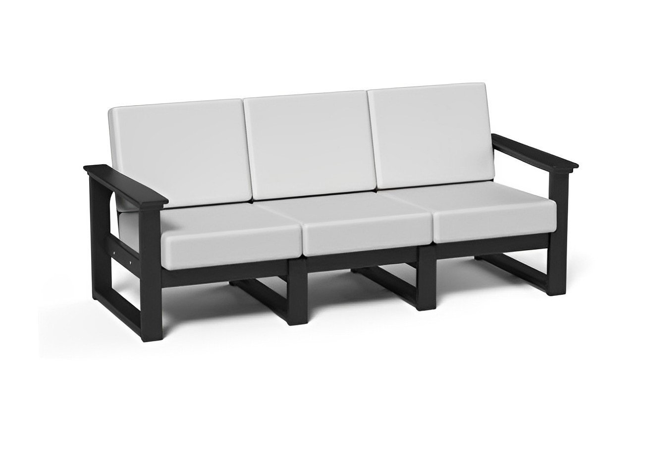 LuxCraft Modern Cushioned Patio 3-Seater Sofa |