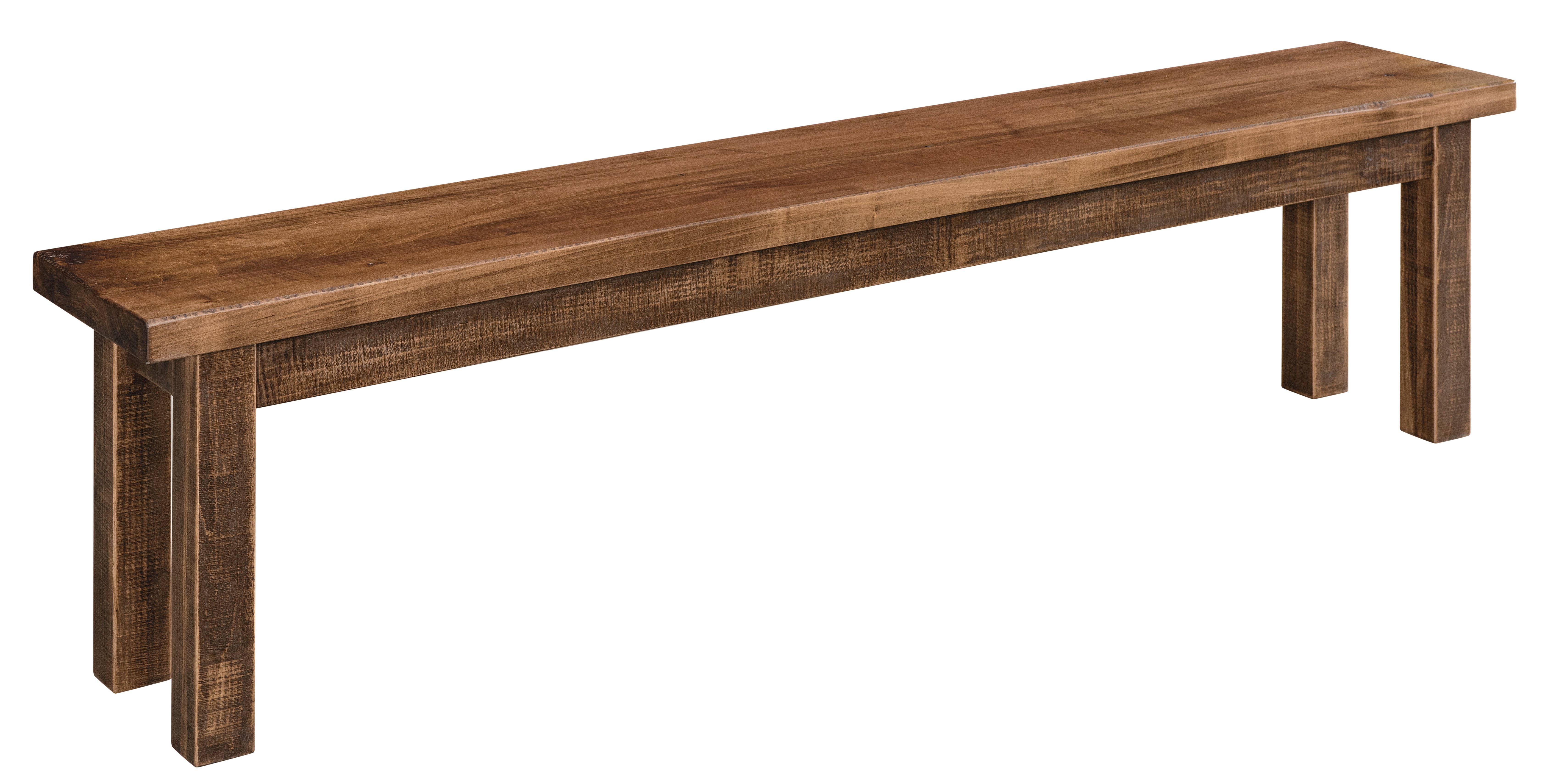 Amish Custom Rustic Backless Bench - Proudly Made in the USA