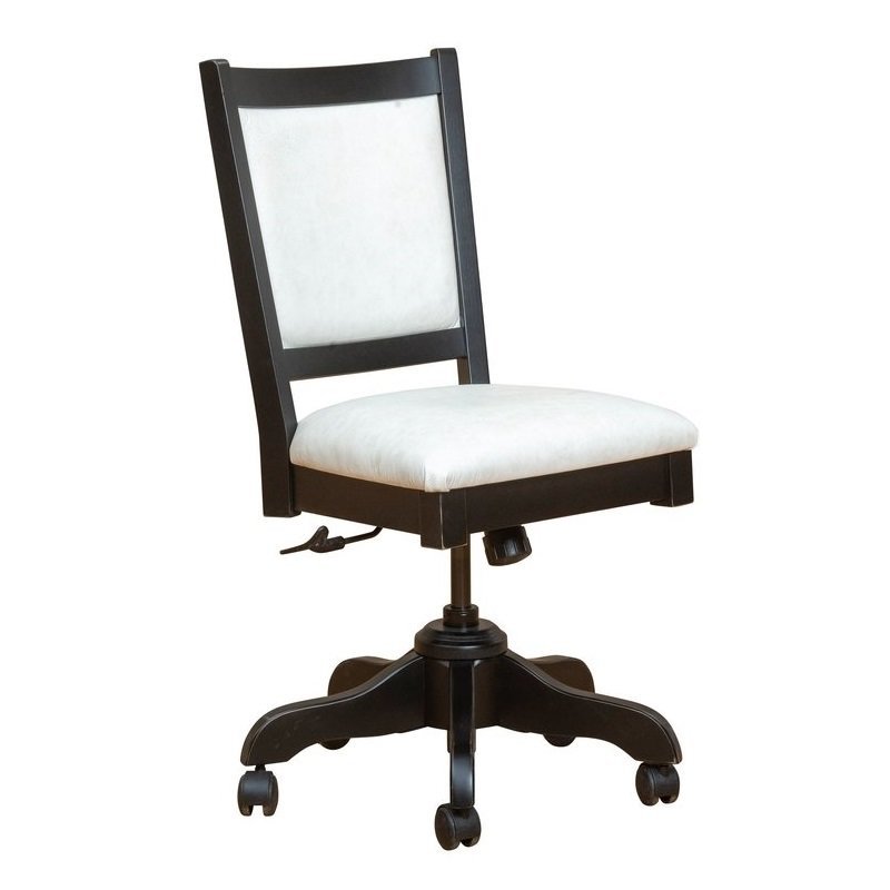 Modern desk chair with padded seat & slim frame |
