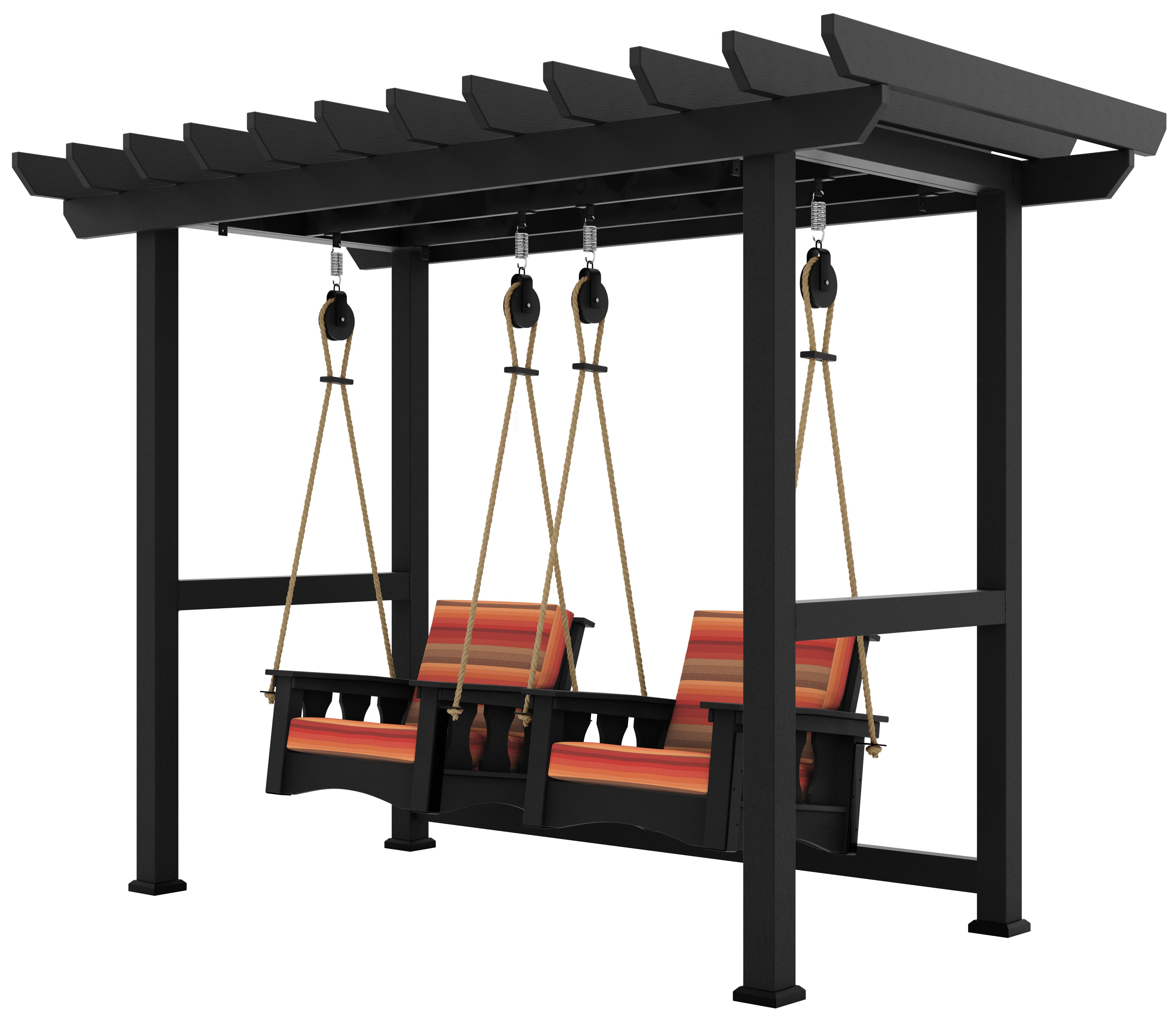 Priscilla Pergola with Swings from DutchCrafters Amish Furniture