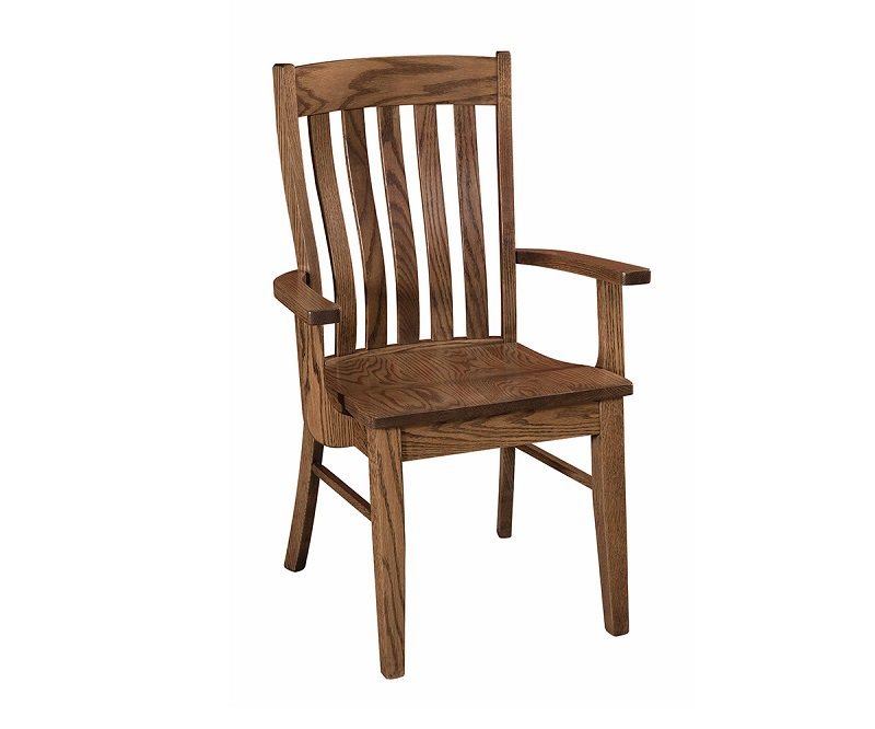 American Made Solid Wood Slat Back Dining Chair Amish Chairs