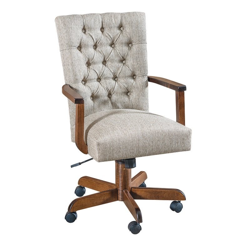 Upholstered Parsons Desk Chair with Tufted Back -