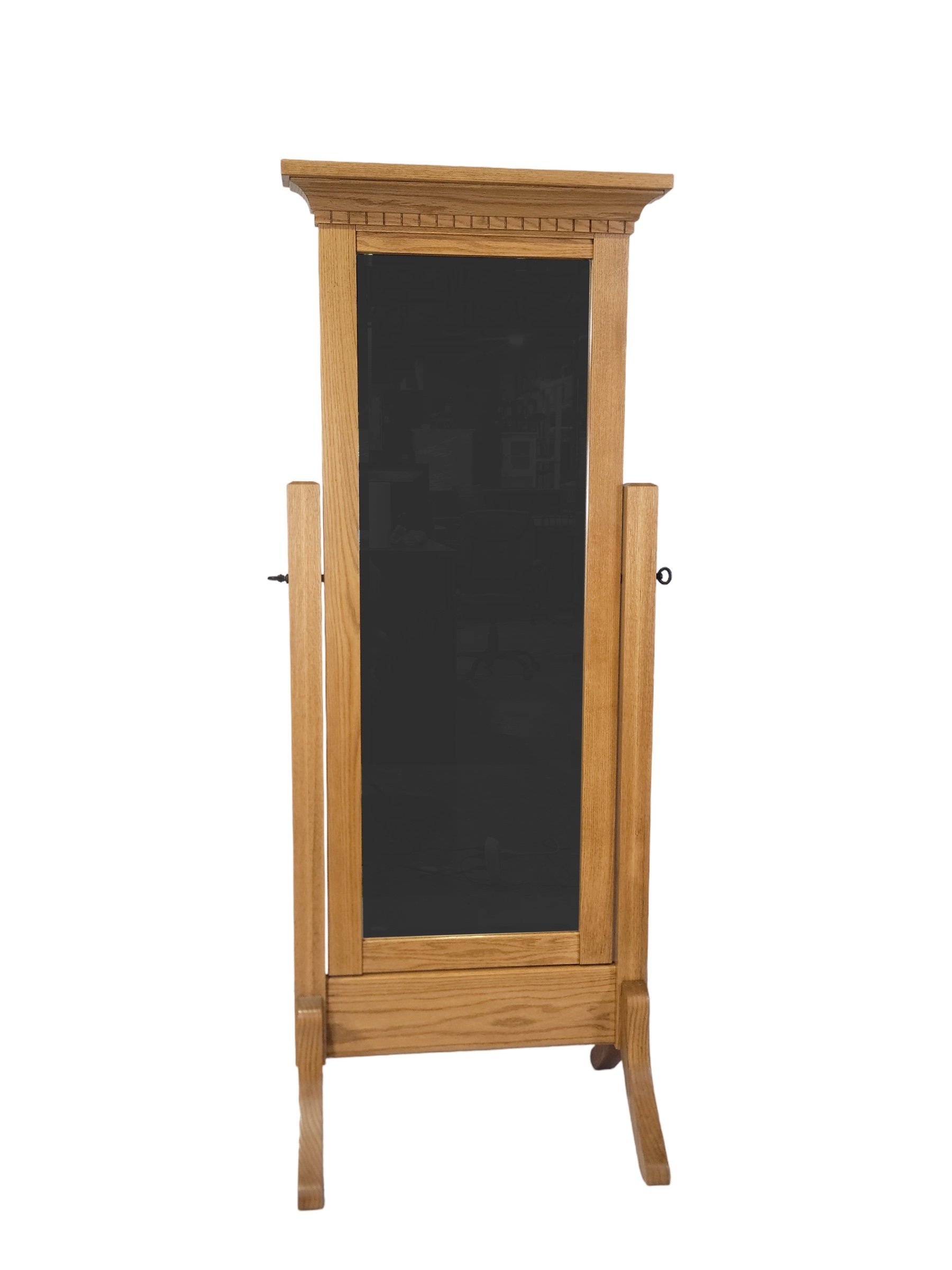 Outlet Oak David Beveled Cheval Mirror InStock from DutchCrafters