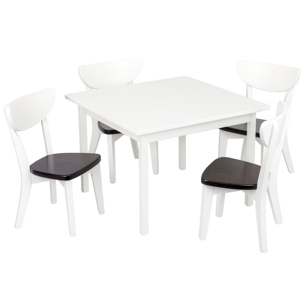 Children's Play Wooden Table Set with 4 Chairs from