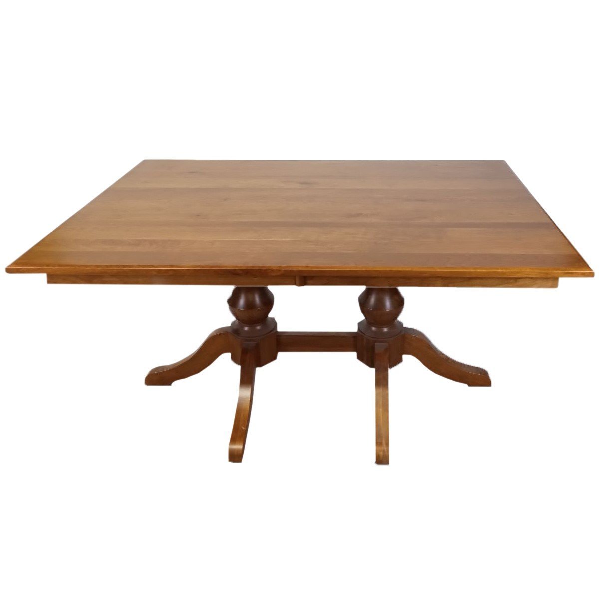 Amish Rustic Cherry Double Pedestal Table In-Stock -