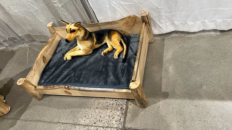 Dog Bed My Dog Is Digging The Floor Handcrafted Log-Style Pet Bed