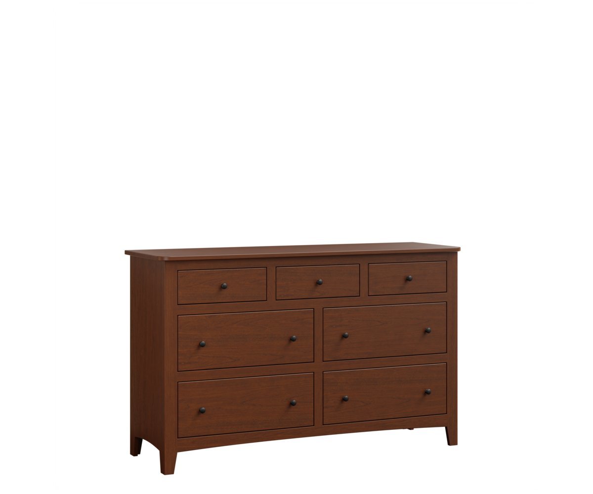medium brown hemnes dresser The Brassy Bureau: A MCM style wooden chest of drawers