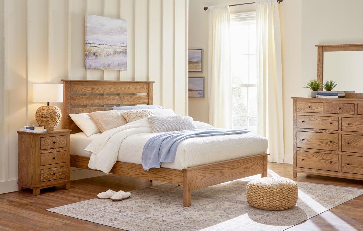Amish Weston Simple Wood 9-Drawer Dresser with Optional Mirror