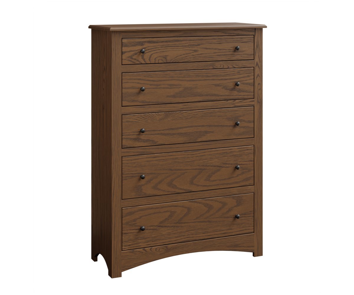 closed toed shoes for dresses Grain Wood Furniture Shaker 5-Drawer Chest, Cherry main image 0