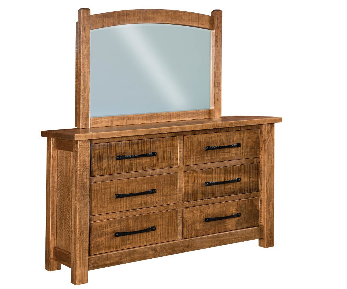 Rustic Ridge 6-Drawer Dresser with Optional Mirror from