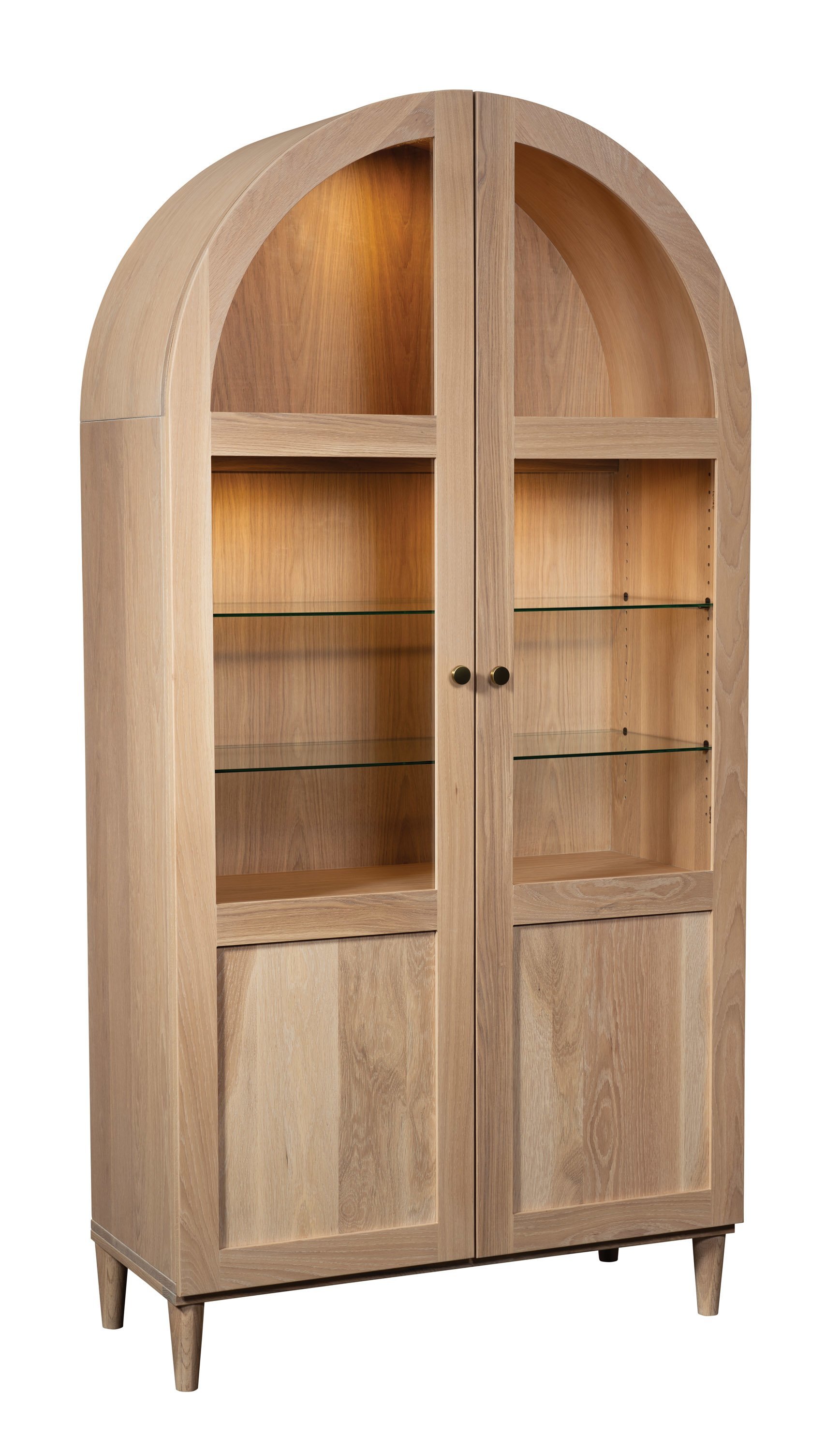 Raised Arched Modern Cabinet with Double Doors from