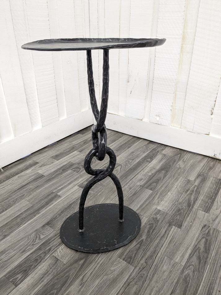 Hand Forged Metal Small Drink Table from DutchCrafters Amish Furniture