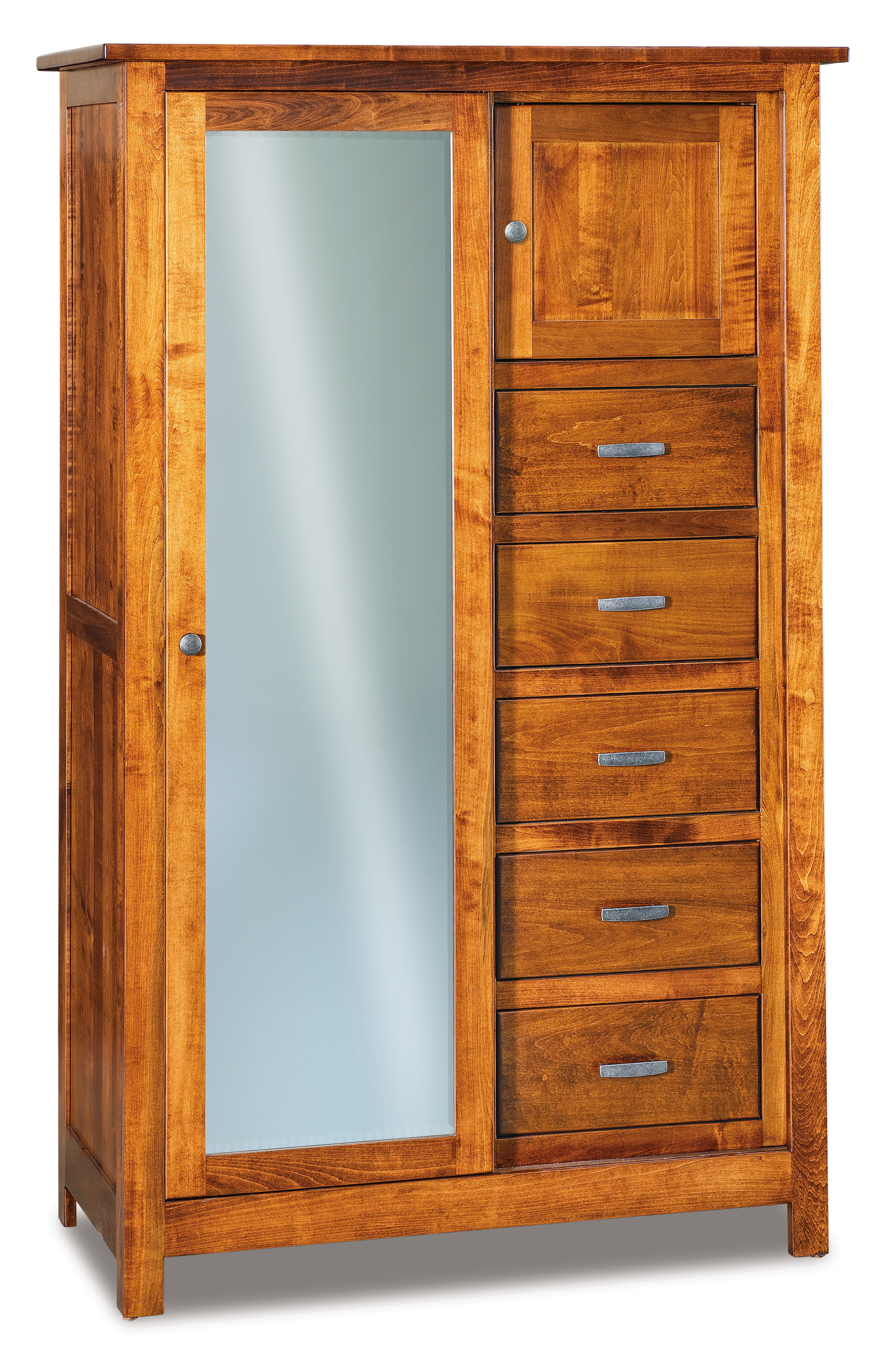 Hardwood Flush Mission Chifferobe from DutchCrafters Amish Furniture