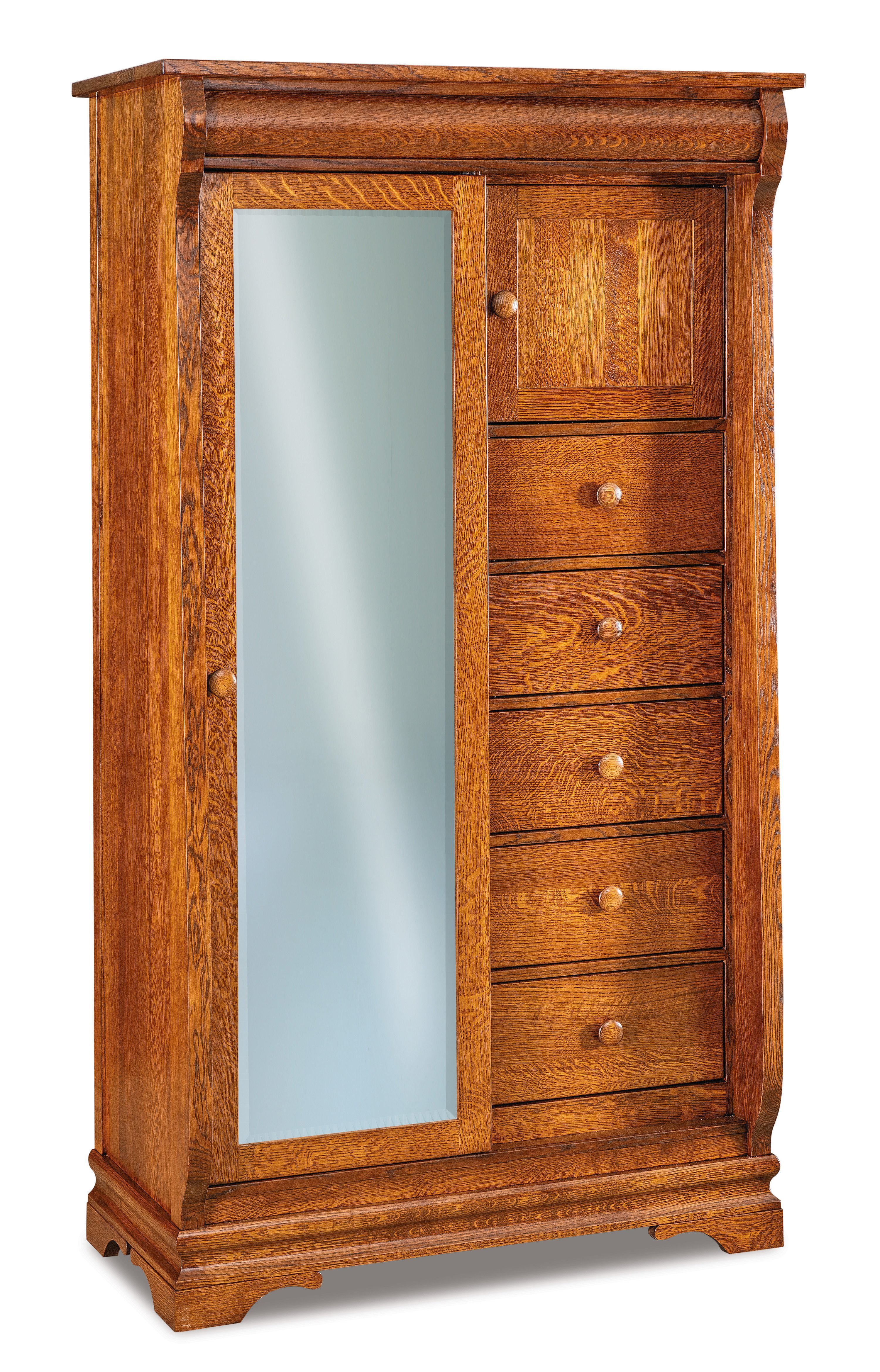 White Oak Wood Chifferobe from DutchCrafters Amish Furniture Store