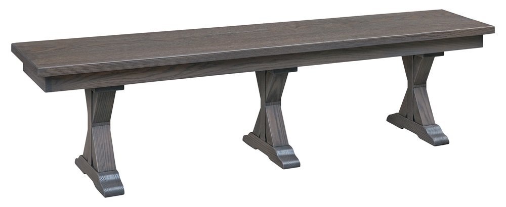 Rustic Old Forge Dining Bench from DutchCrafters Amish Furniture