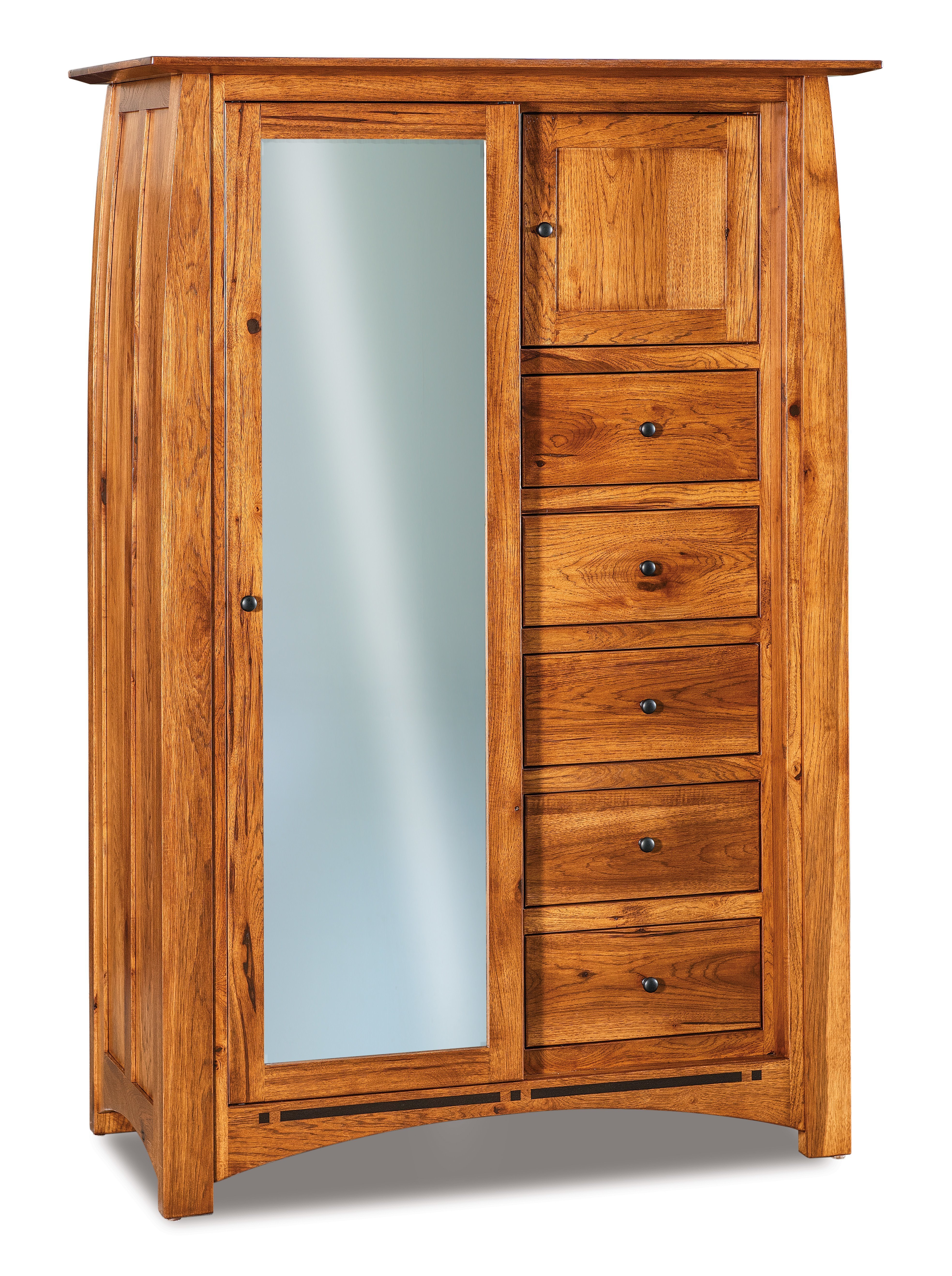 Quick Shipping Mission Chifforobe with Sliding Mirror Door from