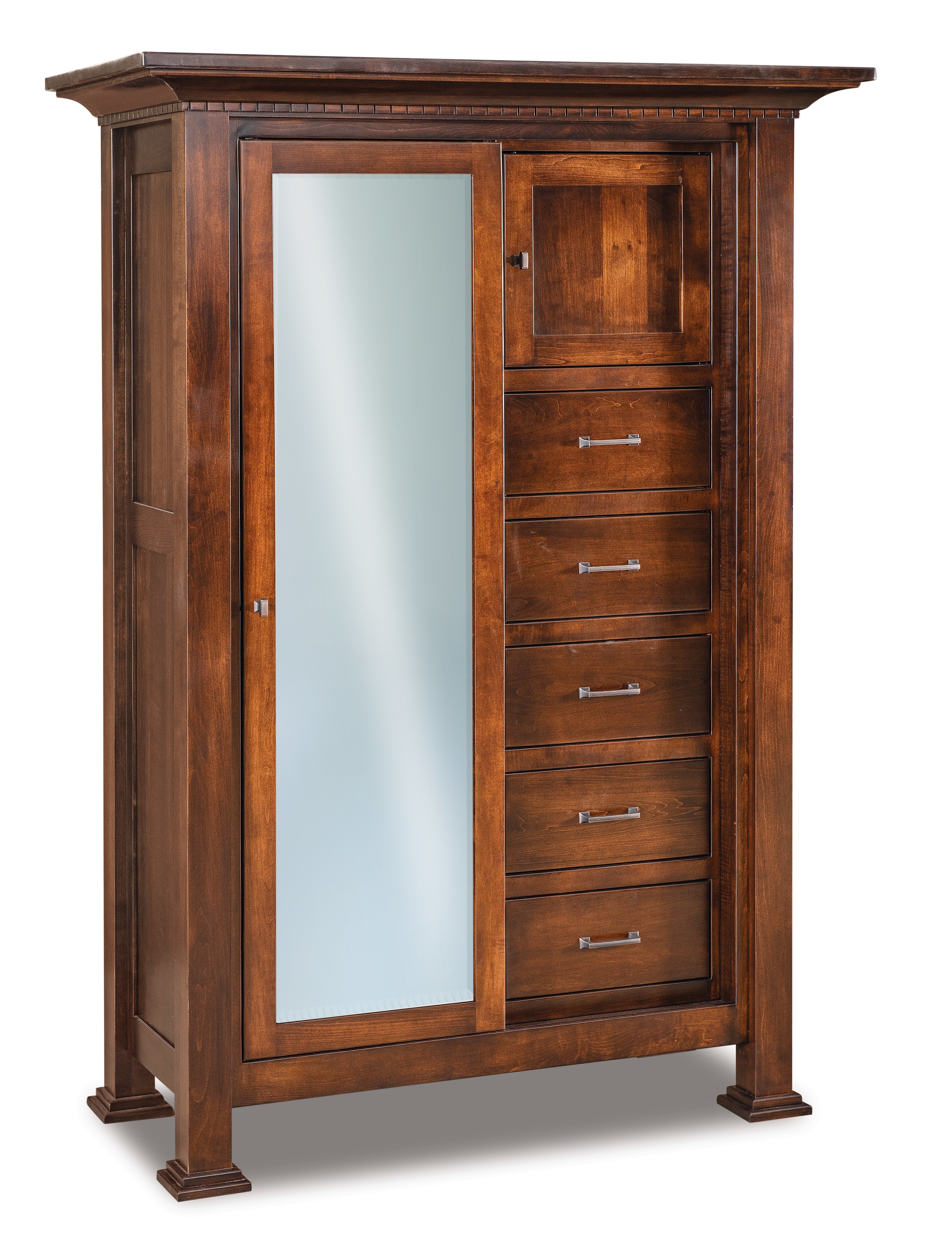 Modern Chifforobe with Sliding Mirror Door - Quick Ship from