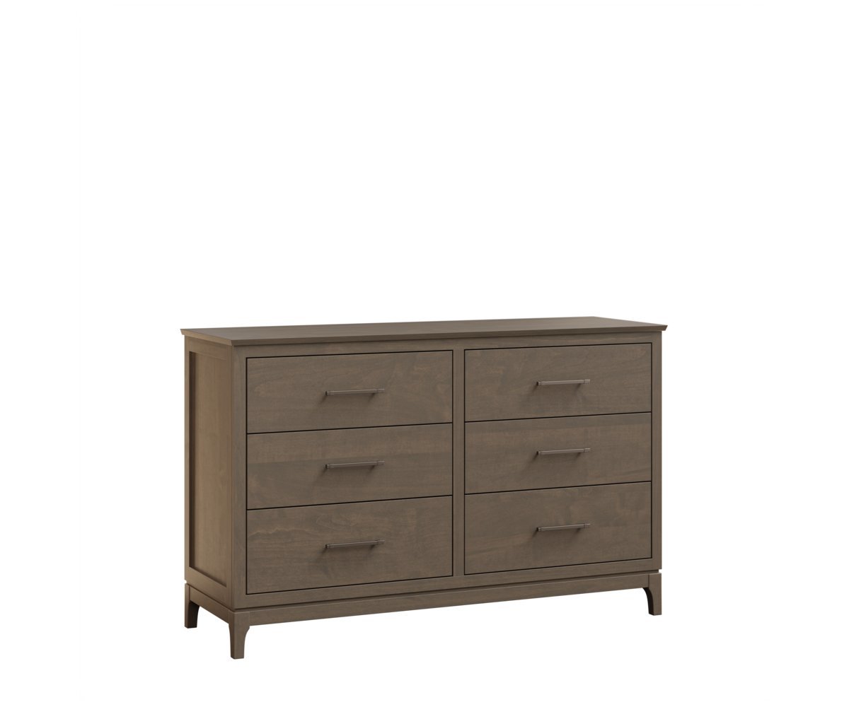 Amish Solid Wood 6‑Drawer Dresser with Mirror Option | DutchCrafters