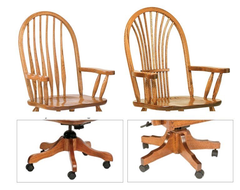 Build Your Own Wooden Office Chair Amish Office Furniture