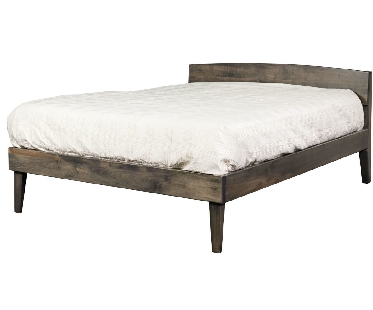 MidCentury Modern Platform Bed Quick Ship from DutchCrafters Amish