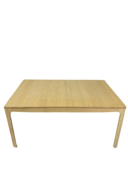 Modern Oak Wood Solid Top Dining Table In-Stock from