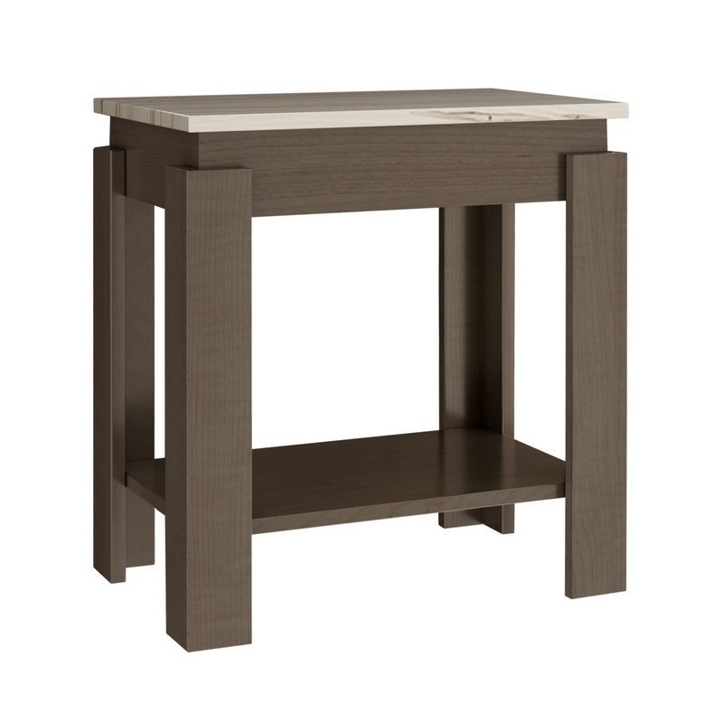 Wood End Table with Shelf | Amish Handcrafted Living Room Furniture