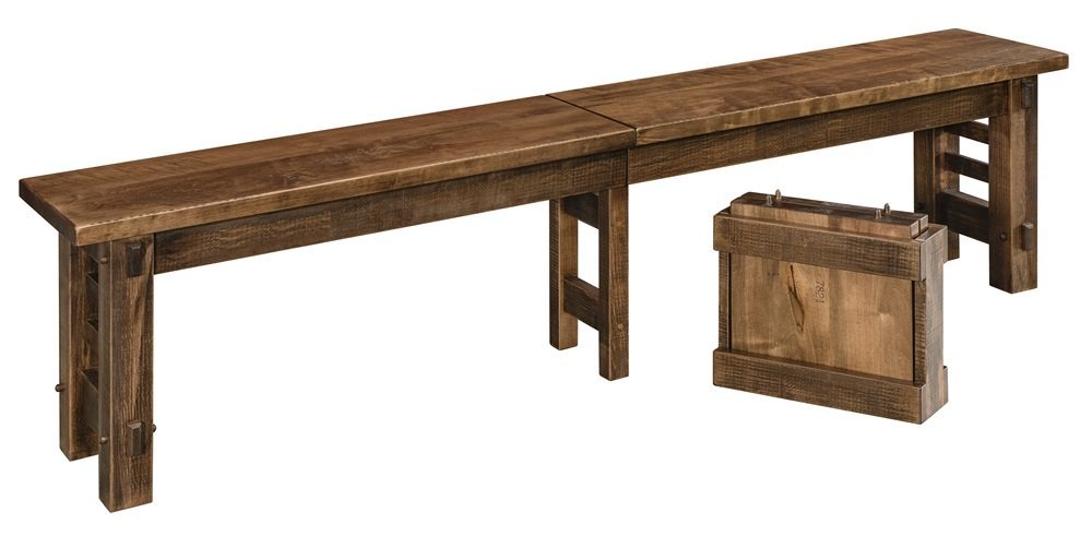 Quick Ship Wormy Maple Backless Bench 72" | Amish