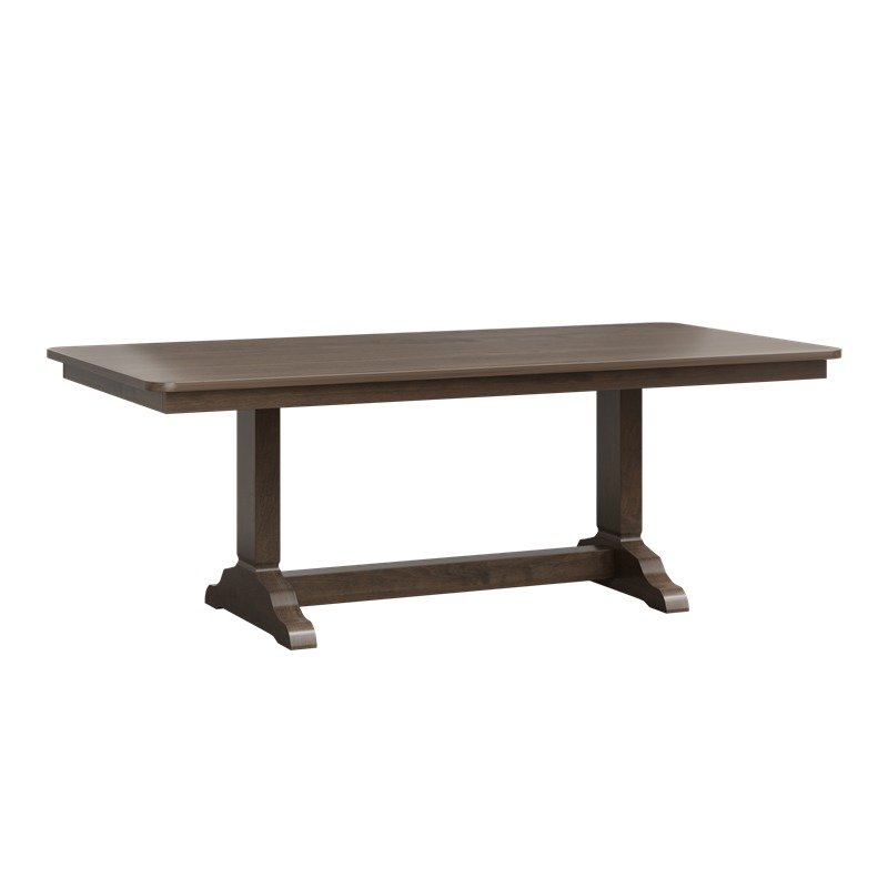 Hardwood Expandable Trestle Dining Table from DutchCrafters Amish