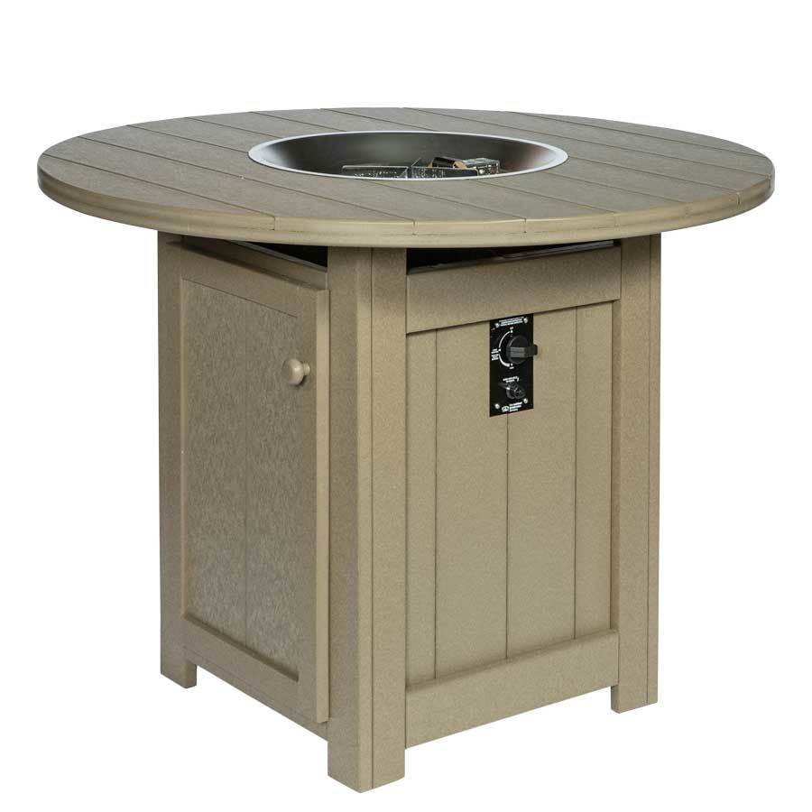 Poly 38" Round Accent Table with Center Fire Pit |