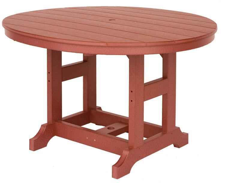 Berlin Gardens Commercial 48" Round Poly Dining Table | Premium