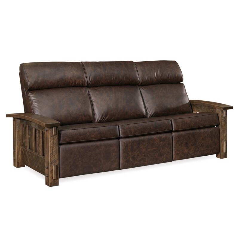 Dutton Rough Sawn Comfy Sofa Recliner from DutchCrafters Amish