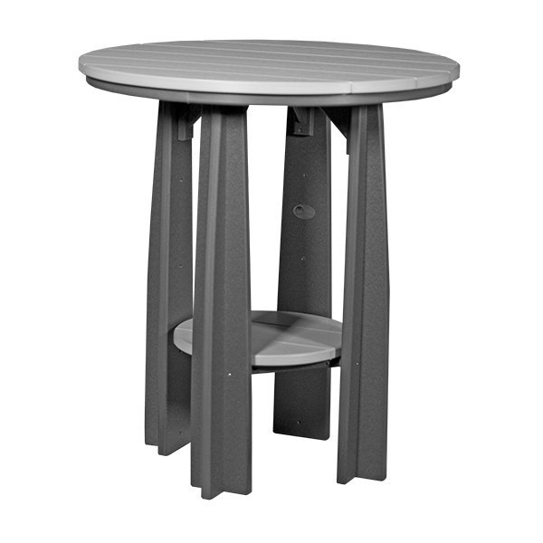 LuxCraft 32" Round Tall Gray Patio Bar Pub Table Quick Ship |