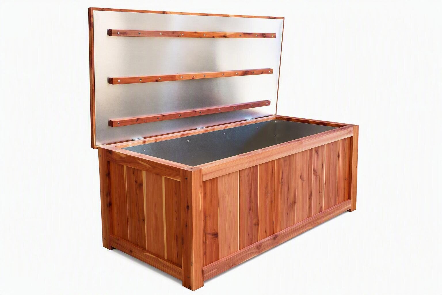 Amish Cedar Wood Deck Box with Aluminum Lining